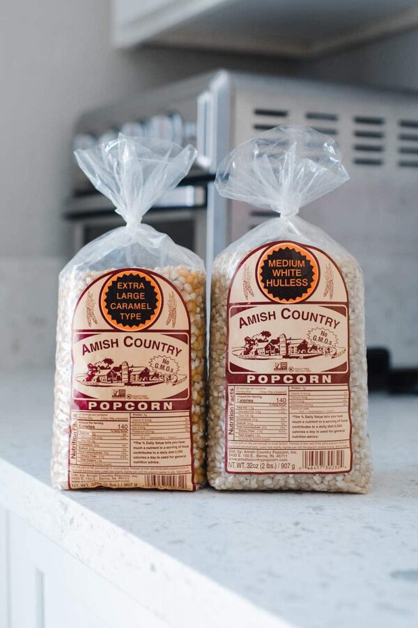Amish Country Popcorn | 2-2 lb Bags | 2 lb Medium White and 2 lb Extra Large Caramel Type Popcorn Kernels Bundle | Old Fashioned, Non-GMO and Gluten Free - Image 3
