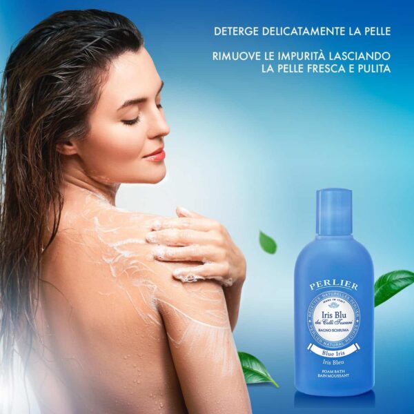 Perlier Blue Iris Foam Bath - Natural & Calming Aromatherapy Bubble Bath For Women And Men - Rich Foaming Formula Provides Deep Moisturization And Hydration For All Skin Types (16.9 Fluid Oz.) - Image 5