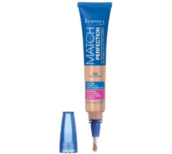 Rimmel Match Perfection 2-in-1 Concealer and Highlighter, Light Medium, 1 Count