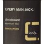 Every Man Jack Deodorant 3 Ounce Sandlewood Aluminum-Free (88ml) (2 Pack)