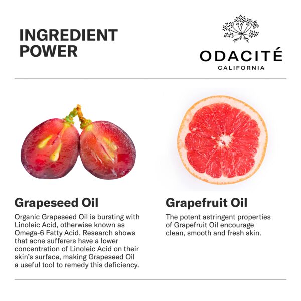 Odacit? Acne Serum Concentrate for Face, Pore Cleanser Facial Oil for Skincare with Grapeseed + Grapefruit - Blackhead Remover & Oily Blemish Prone Skin Facial Serum Moisturizer Oil, 0.17 fl. Oz - Image 3