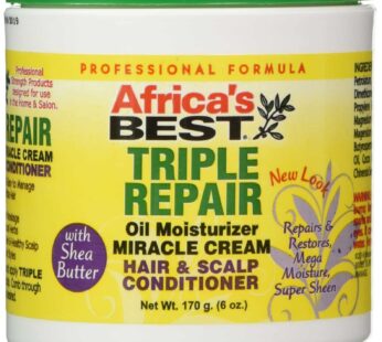 Africa’s Best Triple Repair Oil Moisturizer Hair and Scalp Conditioner, 6 Ounce (Packaging May Vary)