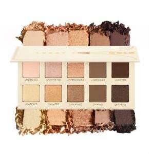 LORAC Unzipped Matte & Glitter Eyeshadow Palette, Gold | Cruelty Free, Gluten Free, Vegan - Image 2