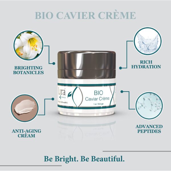 Lira Clinical Bio Caviar Creme - Anti Aging Face Moisturizer for Women and Men - Anti Wrinkle Face Cream with Plant Stem Cells - Perfect Hydrating Face Cream for All Skin Types - 1 Ounce - Image 6