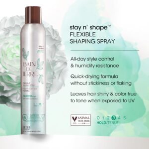 Bain de Terre Stay N' Shape Flexible Shaping Spray, Medium Hold & Shine, Heat & Humidity Protection with Argan & Monoi Oils, Paraben-Free, Color-Safe, Vegan, 9.1 Fl Oz - Image 3