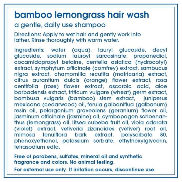 LATHER Bamboo Lemongrass Shampoo & Conditioner Set - Gentle Daily Moisturizing Shampoo & Hair Detangler Conditioner for All Hair Types - Lightweight, Non-Greasy, Sulfate Free - 8 Fl Oz Bottles - Image 2