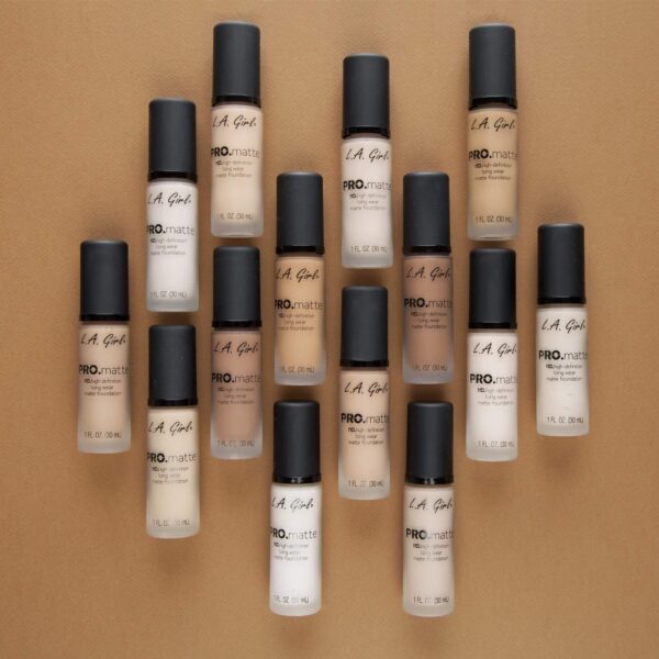 L.A. Girl Cosmetics LA PRO.mattte HD.highdefinition long wear matte foundation, GLM671 Ivory, 1 Fl. Oz - Image 6