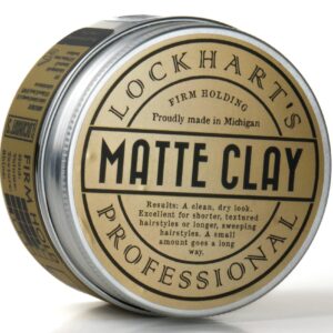 Lockhart's Authentic Handcrafted Professional Matte Clay, Medium/Firm Hold, Matte Shine, 3.4 oz - Image 1