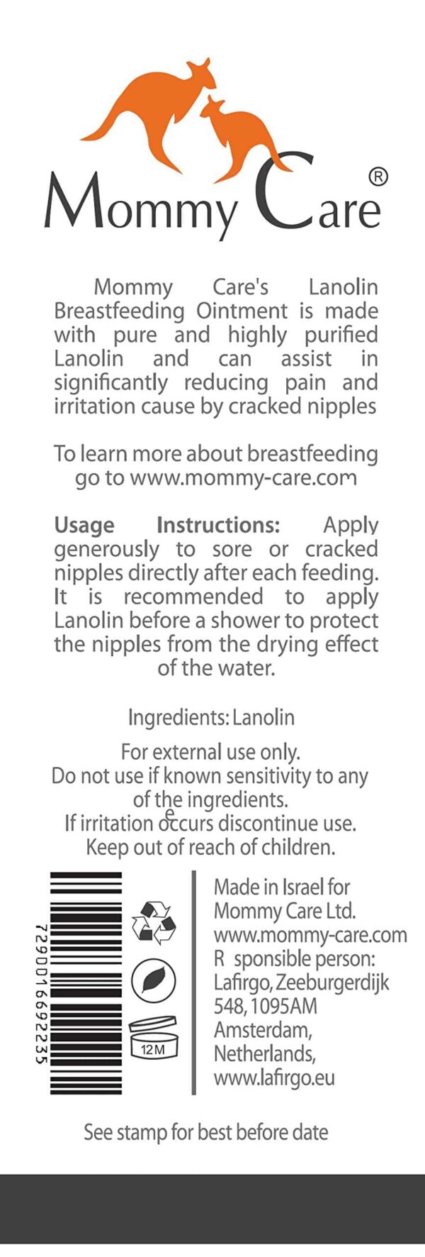 Mommy Care Lanolin Nipple Cream for Breastfeeding Cream baby Nursing Cracked Nipple 40ml/1.35 fl.oz Mothers Nipple Relief Ointment Natural Anti Cracking Sore Nipple Cream - Image 3