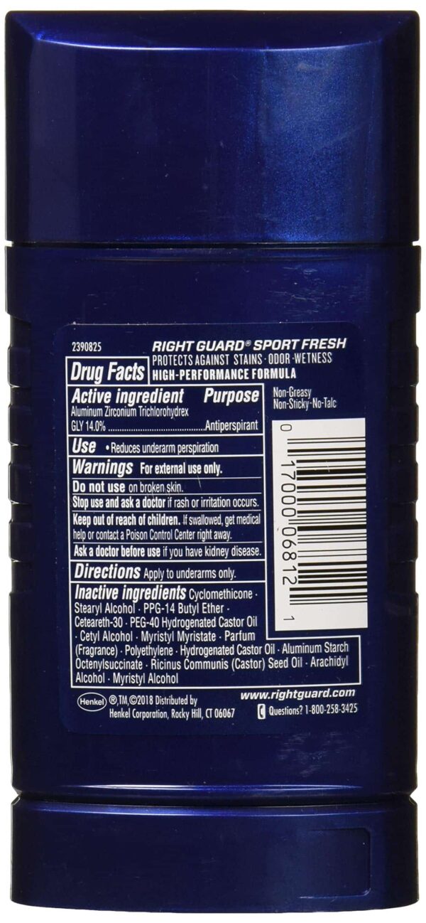 RIGHT GUARD Sport Antiperspirant Up to 48HR, Fresh 2.6 oz (Pack of 2) - Image 2