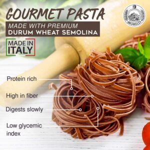 Morelli Red Chilli Linguine Pasta - Red Pepper Pasta with Wheat Germ - Italian Pasta from Italy - Naturally Flavored Pasta - Gourmet Pasta - NON GMO - ORGANIC - 8.8oz (250g) - Image 3