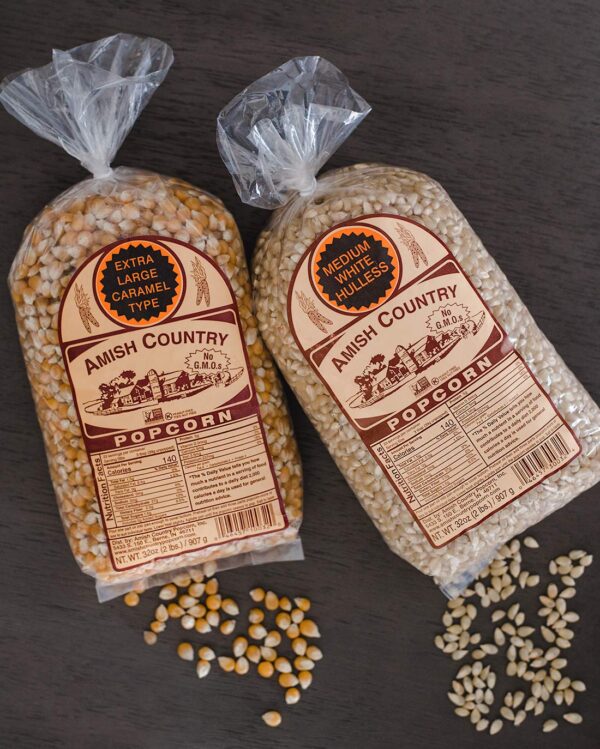Amish Country Popcorn | 2-2 lb Bags | 2 lb Medium White and 2 lb Extra Large Caramel Type Popcorn Kernels Bundle | Old Fashioned, Non-GMO and Gluten Free - Image 5