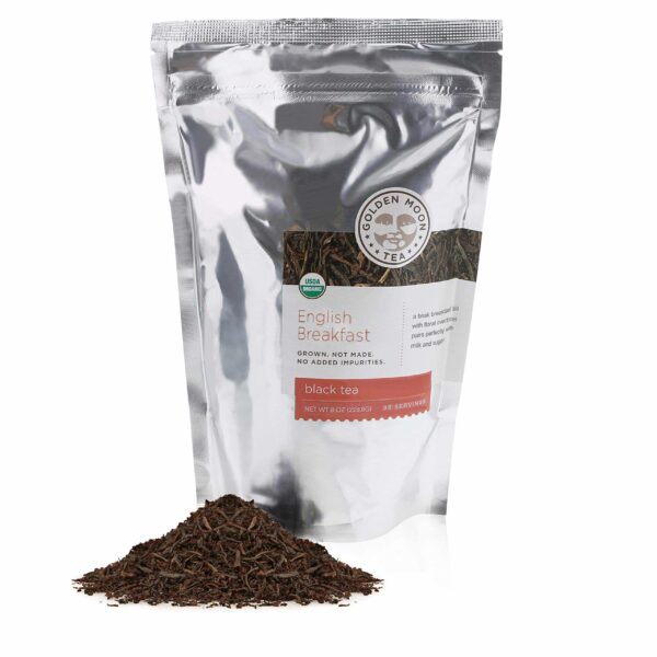 Golden Moon Tea Organic English Breakfast Black Tea - Loose Leaf, Non-GMO 4 Tea Blend - 1 Pound (192 Servings) - Image 3