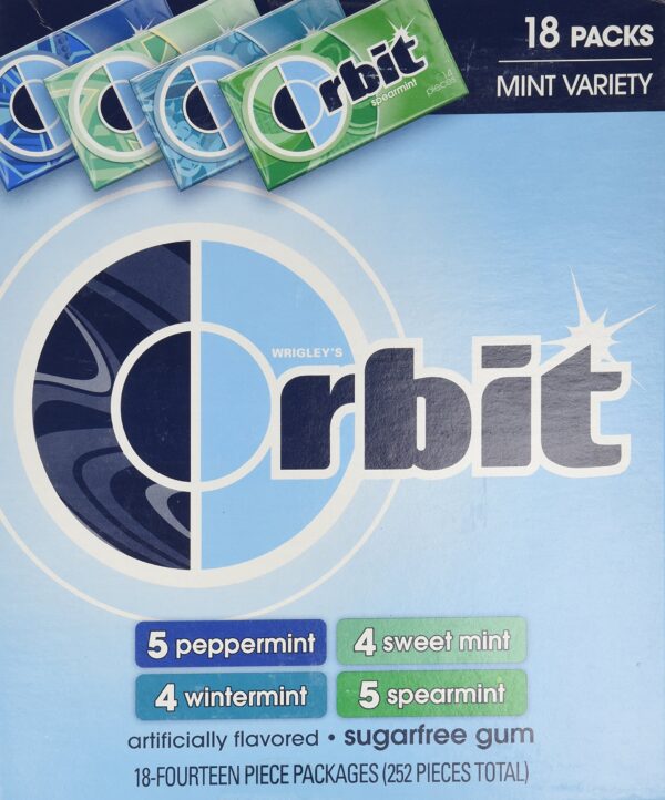 Orbit Sugar-Free Gum Mint Variety Pack, 18 Pk./14 ct., 18Count - Image 2