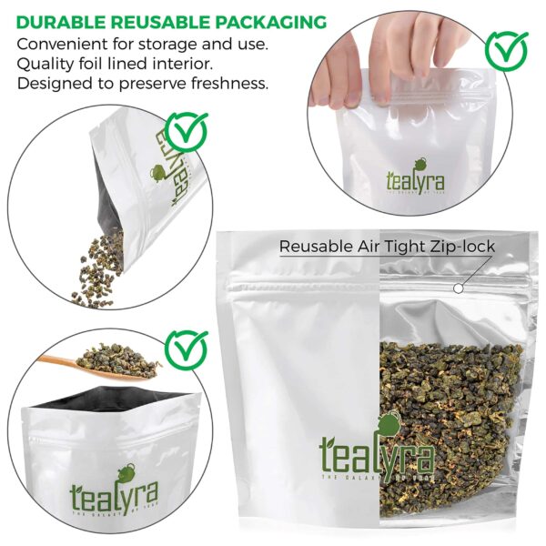Tealyra - Osmanthus Gui Hua Oolong - Taiwanese Oolong Loose Leafe Tea - Sweet and Aromatic Taste - Naturally Produced - 110g (4-ounce) - Image 2