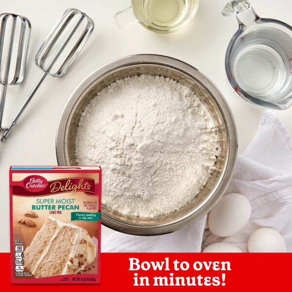 Betty Crocker Super Moist Butter Pecan Cake Mix, 6 ct, 15.25 oz - Image 3