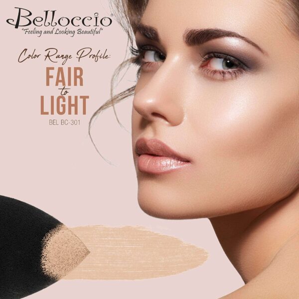 Belloccio High Definition Fair Shade Makeup Concealer 5 gram Jar - Conceal Imperfections, Hide Blemishes, Dark Under Eye Circles, Cosmetic Cream - Use Under Airbrush Foundation - Image 3