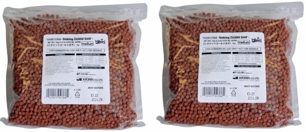 Hikari Sinking Cichlid Gold Pellets for Pets (Medium, 2.2lb Bags, 2 Pack) (2 Items)