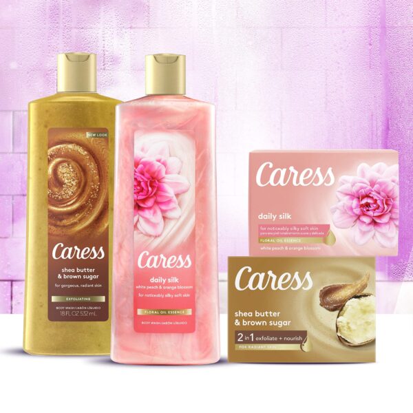 Caress Exfoliating Body Wash for Everyday Use Shea Butter & Brown Sugar 18 oz (Pack of 3) - Image 5